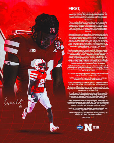 emmett21johnson declares for the NFL draft